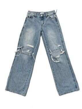 PacSun Low Rise Baggy Distressed Light Blue Jeans
